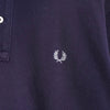 フレッドペリー ロゴ刺繍 長袖ポロシャツ ネイビー
