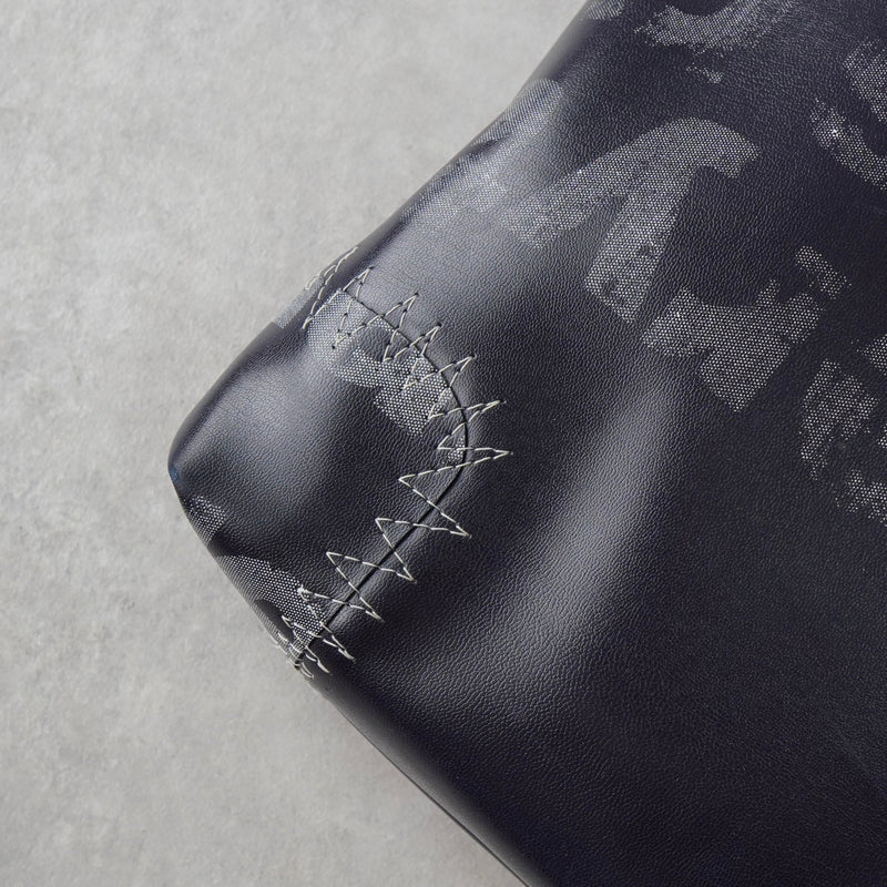 コムデギャルソン ステッチ トートバッグレザー ネイビー / ブラウン - NEWSED