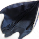 ディオール サドル 転写 キャンバス / レザー ワンショルダーバッグ ハンドバッグ ブルー - NEWSED