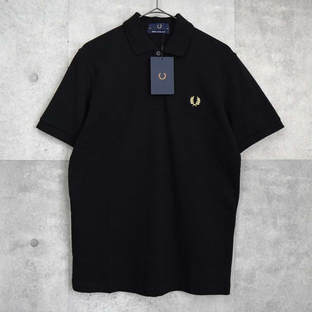 Fred Perry logo embroidered short sleeve polo shirt in black, unused with tags