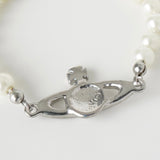 ヴィヴィアン ウエストウッド オーブ ラインストーン フェイクパール シルバー - NEWSED