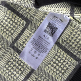 アルマーニ エクスチェンジ 千鳥格子柄 ニット セットアップ カーディガン ショートパンツ レディース グレー - NEWSED