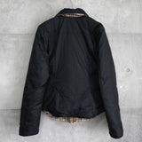 バーバリー ブルーレーベル リバーシブル 中綿ジャケット ノバチェック ベージュ/ブラック - NEWSED