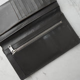 メゾン マルジェラ 四つタグ レザー ロングウォレット 長財布 グレー - NEWSED