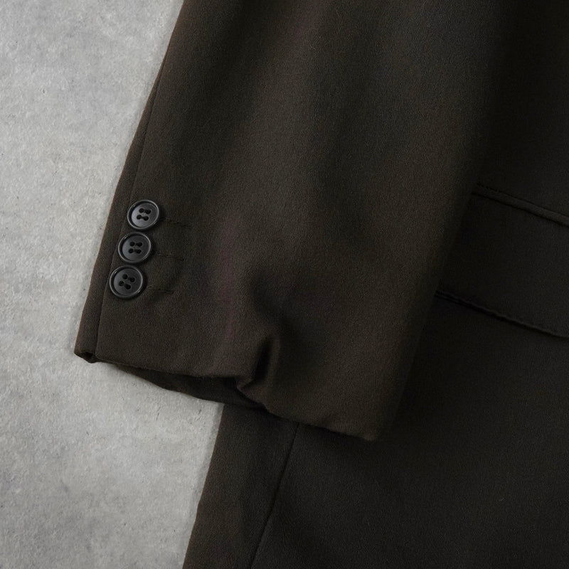 クリスチャン ディオール ヴィンテージ ウール シングル テーラードジャケット ブラウン - NEWSED