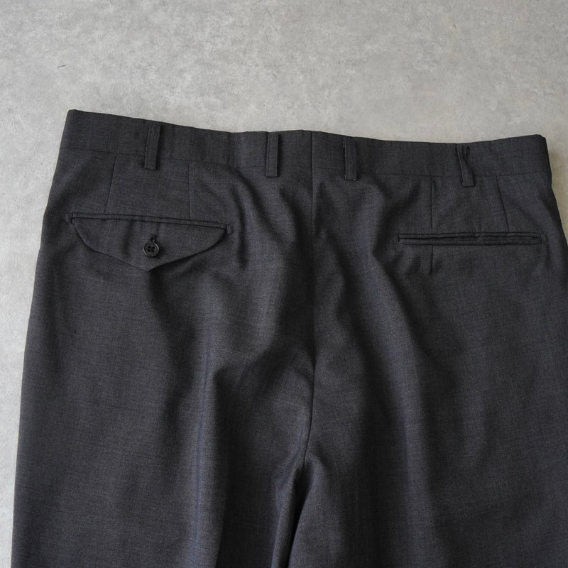 バーバリー ヴィンテージ ツータック ウール スラックス グレー - NEWSED