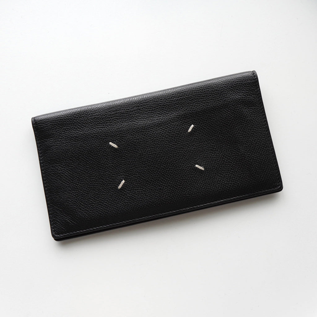 メゾン マルジェラ 四つタグ レザー ロングウォレット 長財布 ブラック