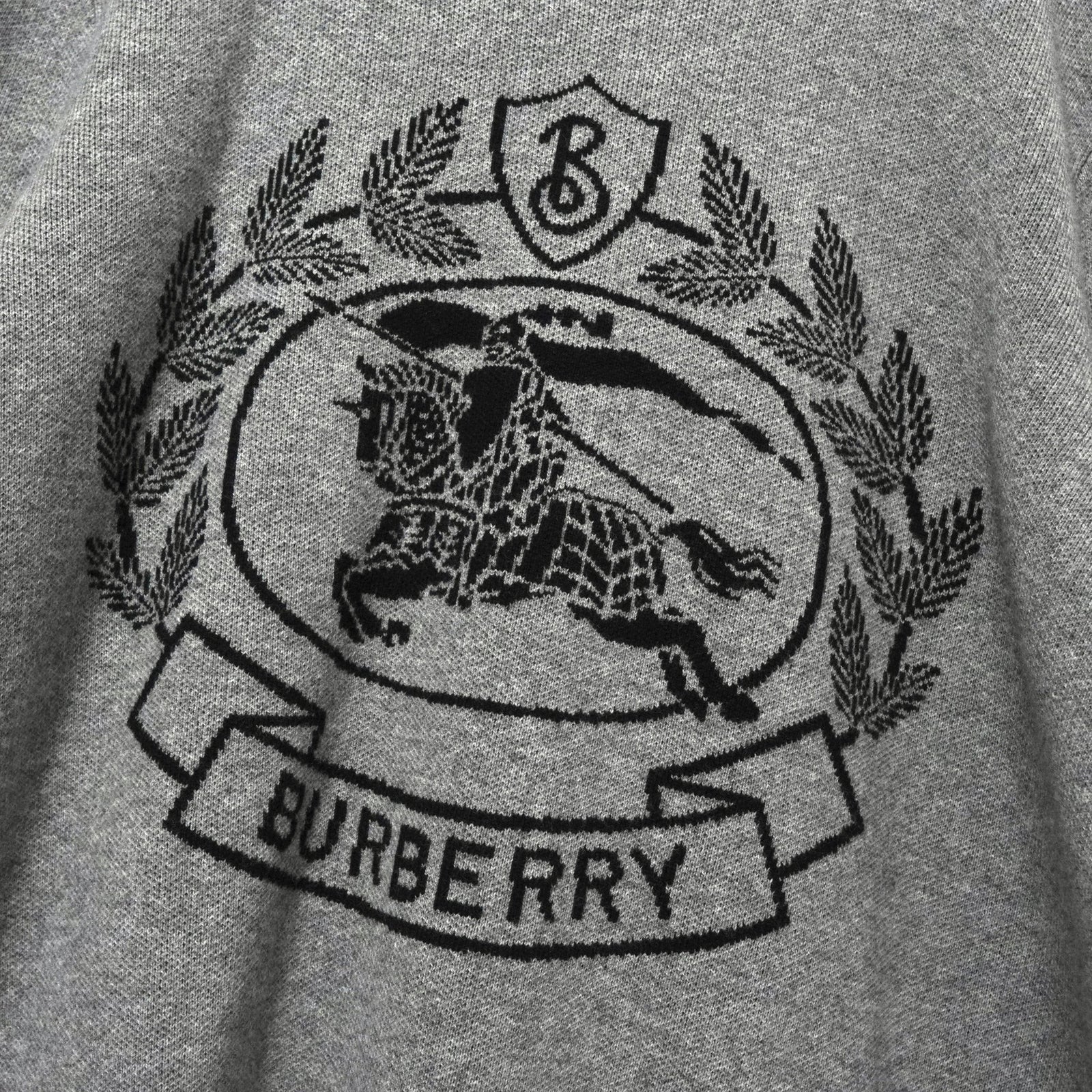 バーバリー ロゴ ニット グレー タグ付き未使用品 | ブランド古着を