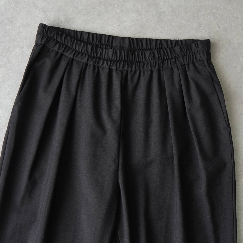 メゾンキツネ 薄手 ツータック イージースラックス ブラック - NEWSED