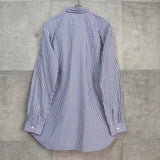 プレイ コムデギャルソン ハートロゴ ストライプ柄 長袖シャツ ネイビー タグ付き未使用品 - NEWSED