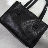 プラダ レザー がま口 ハンドバッグ トライアングルロゴ ブラック / ゴールド - NEWSED