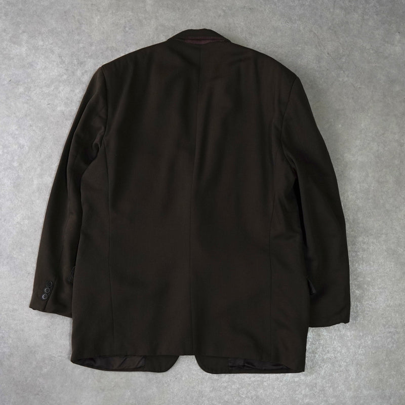 クリスチャン ディオール ヴィンテージ ウール シングル テーラードジャケット ブラウン - NEWSED