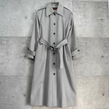 イヴ サンローラン ヴィンテージ ウール ロングコート ステンカラーコート レディース ライトグレー - NEWSED