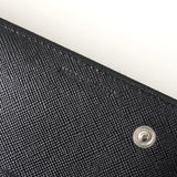 プラダ ポコノ テスート ナイロン 三角プレート 長財布 二つ折り財布 ブラック ギャランティーカード - NEWSED