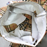 バーバリー サイドライン ノバチェック スラックス トラウザーズ ベージュ - NEWSED