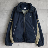 ラコステ スポーツ バイカラー ナイロンジャケット ブルゾン ロゴパッチ ネイビー/グレージュ - NEWSED