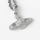 ヴィヴィアン ウエストウッド オーブ ラインストーン シルバー ネックレス 箱付き - NEWSED