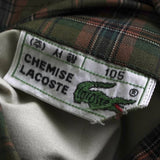 ラコステ リバーシブル ロゴパッチ チェック柄 スウィングトップ ブルゾン オフホワイト / カーキ - NEWSED