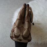 コーチ シグネチャー キャンバス トートバッグ ハンドバッグ ベージュ - NEWSED