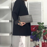 グッチ レザー ポーチ グレー - NEWSED