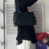 Prada Tessuto / Leather Tote Bag Black
