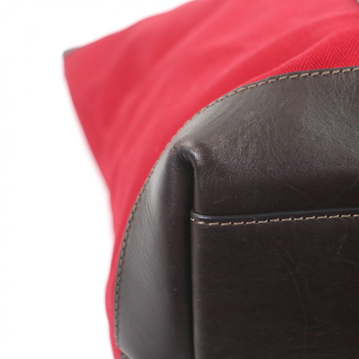 グルカ ロゴ型押し 大型 トートバッグ レッド メンズ - NEWSED