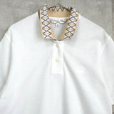 クリスチャン ディオール スポーツ ヴィンテージ ロゴ 刺繍 アーガイル 半袖ポロシャツ ホワイト - NEWSED