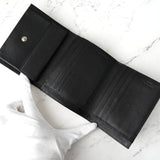 プラダ ポコノ テスート ナイロン サフィアーノレザー 三つ折り財布 トライアングルロゴ ブラック - NEWSED