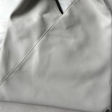 エムエムシックス メゾン マルジェラ レザー ジャパニーズバッグ スモール ハンドバッグ グレー - NEWSED