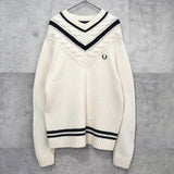 フレッド ペリー ロゴ チルデンニット アイボリー - NEWSED