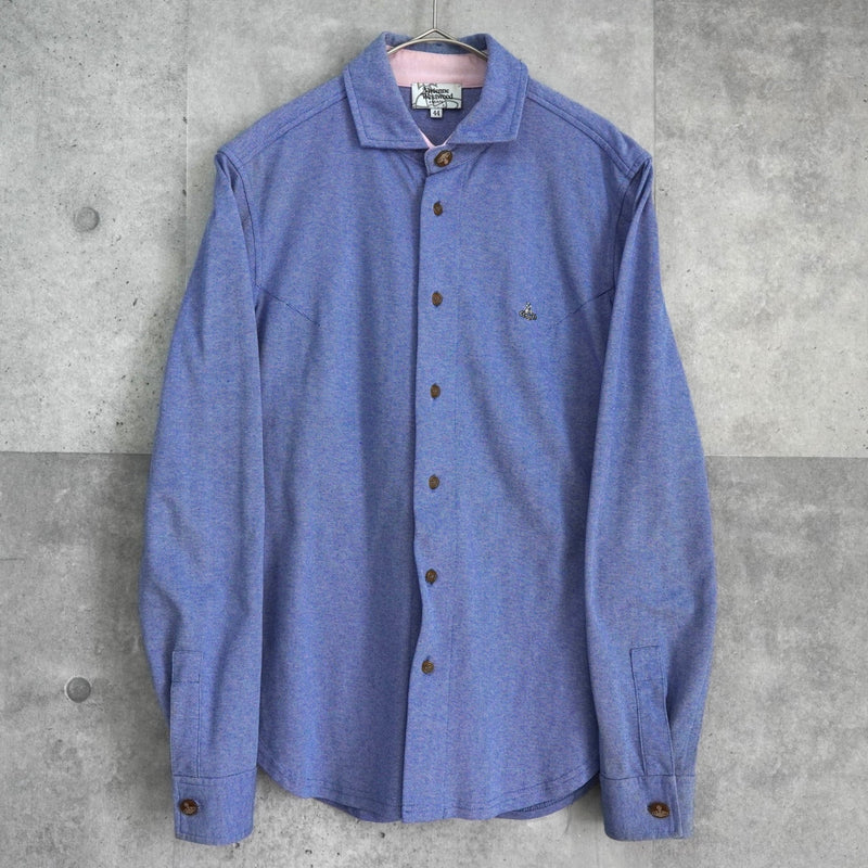 ヴィヴィアン ウエストウッド オーブ 長袖シャツ ブルー - NEWSED