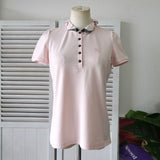 バーバリー ブリット ホースロゴ 半袖ポロシャツ パステルピンク レディース - NEWSED