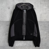 コードグラフィー ジップアップ フーディー パーカー ブラック メンズ レディース - NEWSED