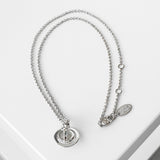 ヴィヴィアン ウエストウッド ミニ オーブ ラインストーン シルバー ネックレス 箱付き - NEWSED