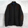 バブアー スエード切り替え キルティングジャケット ブラック