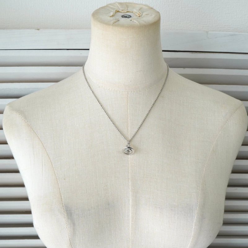 ヴィヴィアン ウエストウッド ミニ オーブ ラインストーン シルバー ネックレス - NEWSED