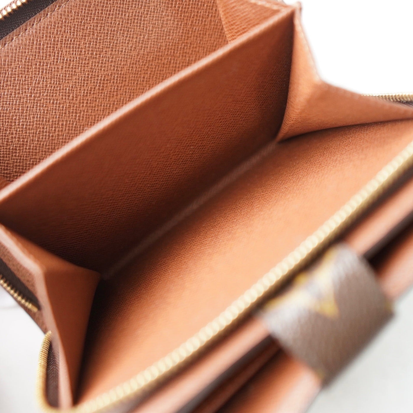 ルイページ Auth Louis Vuitton Monogram Porte Papier Zip M61207 Wallet F