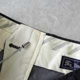 バーバリー ヴィンテージ ツータック ウール スラックス グレー - NEWSED