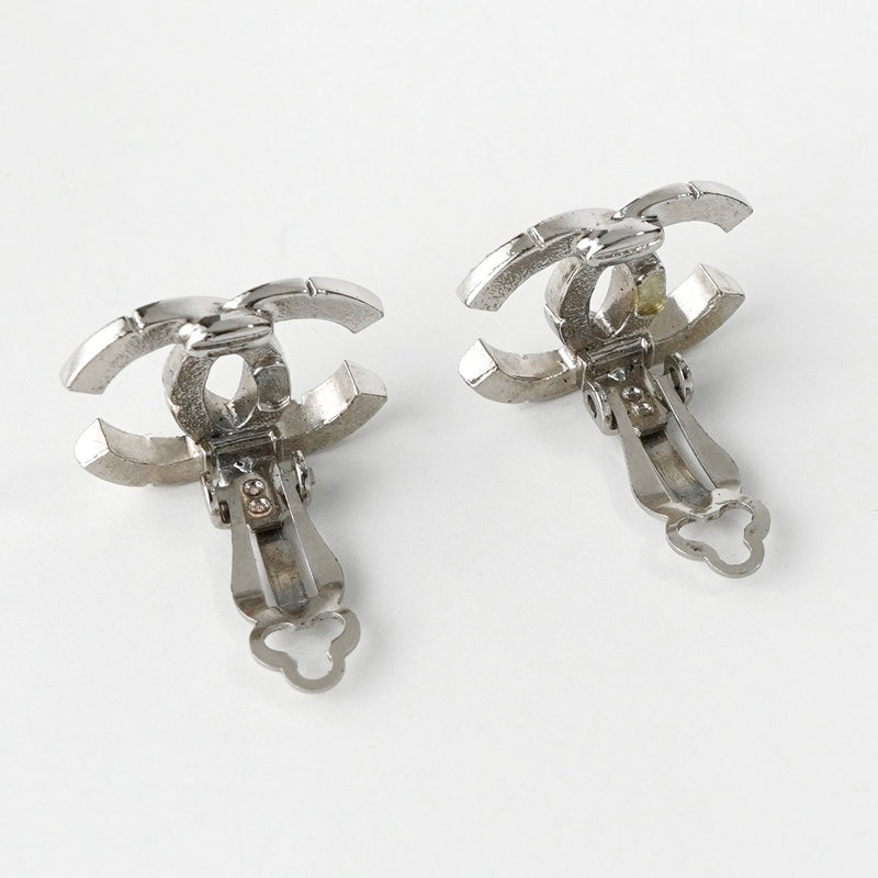 シャネル ココマーク ラインストーン イヤリング シルバー - NEWSED