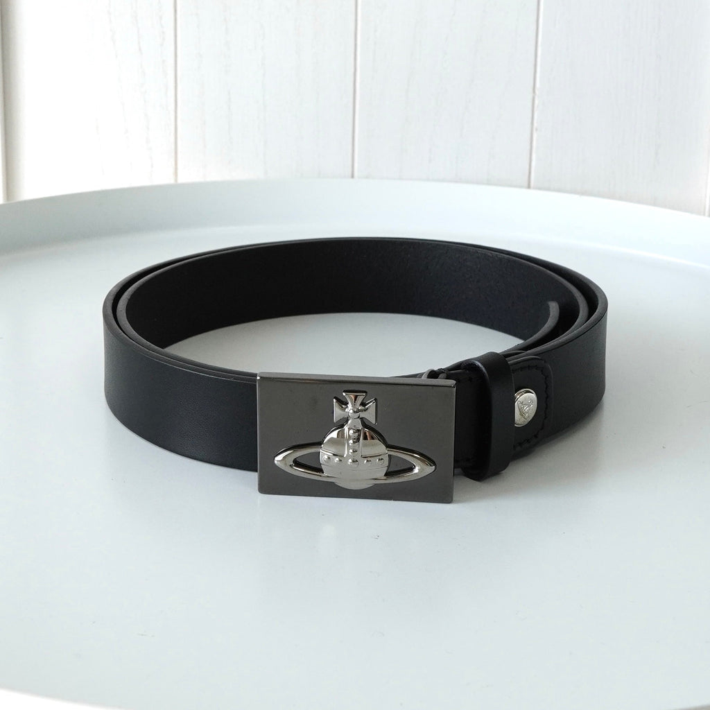 ヴィヴィアン ウエストウッド オーブ レザー ベルト ブラック