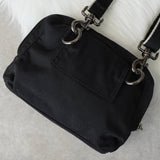 ラコステ ナイロン ミニショルダーバッグ ポーチ ロゴパッチ ブラック - NEWSED