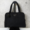 Prada Tessuto Pocono Nylon Triangle Logo Handbag in Black