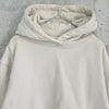 マーティンキム バックプリント クロップド フーディー パーカー アイボリー レディース