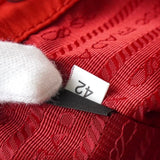 プラダ ポコノ テスート ナイロン レザー 巾着バッグ ミニ ハンドバッグ ポーチ レッド - NEWSED