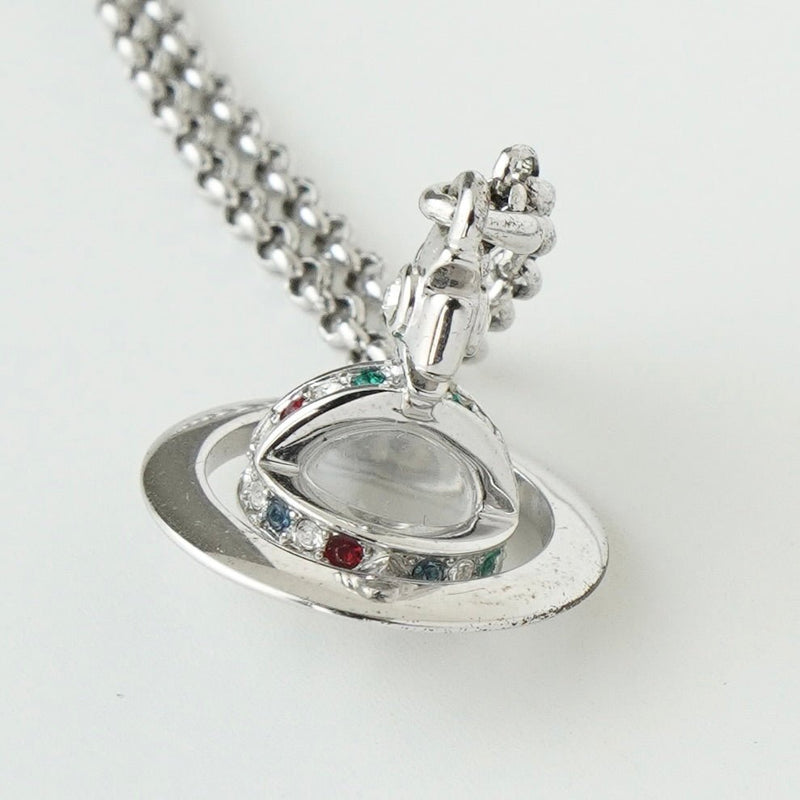 ヴィヴィアン ウエストウッド ミニ オーブ ラインストーン シルバー ネックレス - NEWSED