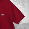 Lacoste 波尔多色徽标短袖 Polo 衫