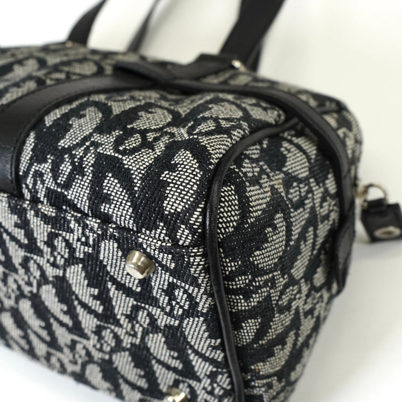 ディオール トロッター キャンバス ミニボストンバッグ ハンドバッグ ブラック - NEWSED