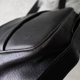 ロエベ アナグラム レザー ショルダーバッグ ポシェット ブラック - NEWSED