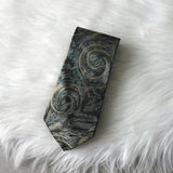 ミヤケ デザイン ヴィンテージ スタジオ シルク 総柄 ネクタイ カーキ - NEWSED