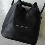 エムエムシックス メゾン マルジェラ レザー ジャパニーズバッグ ショルダーバッグ ブラック - NEWSED